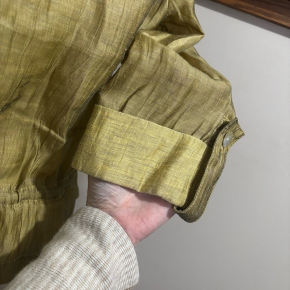 Ruby Rd Green Jacket Size 6 Green Metallic Utility Boho Gorpcore Style - Picture 5 of 9